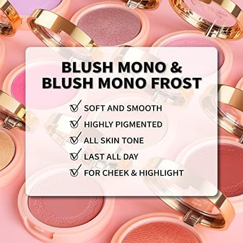 OULAC Blush Powder Mauve provides waterproof and sweat-proof wear for long-lasting color.