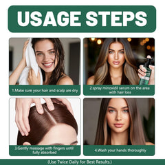 OURMUST easy-to-use spray dispense system for uniform follicle coverage