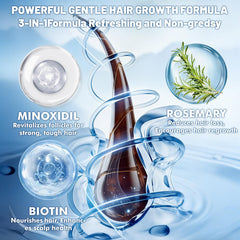 OURMUST minoxidil absorption on scalp without greasy residue