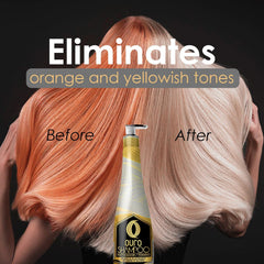 OURO Shampoo Nuance Blonde foamy lather cleanses while protecting cool-toned hair