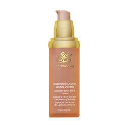OUSHANG 4-in-1 foundation bottle front view showing sleek packaging for easy shade matching
