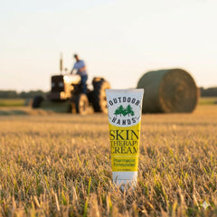 Outdoor Hands cream in outdoor setting for active lifestyles and weather protection.