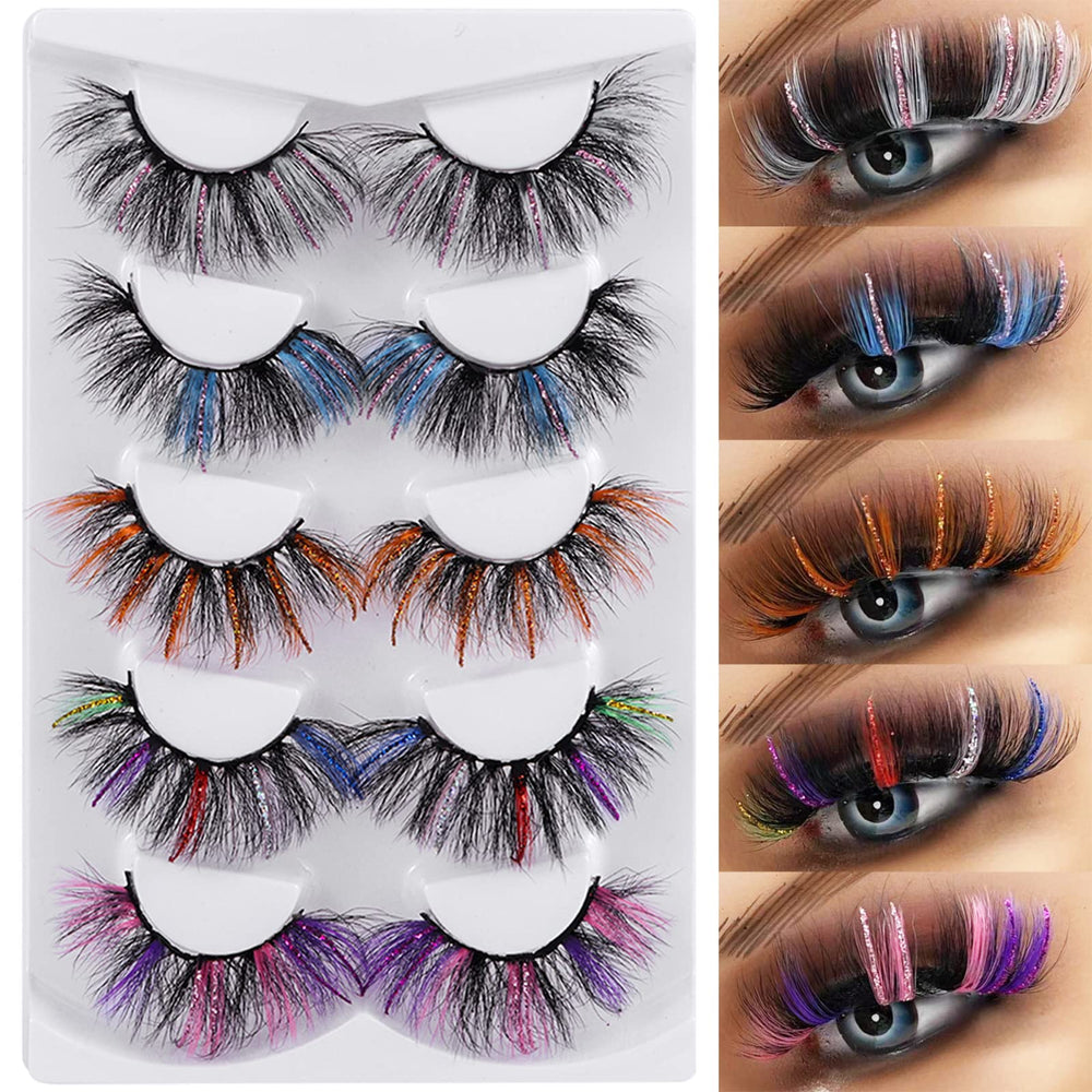 outopen 20mm glitter lashes with sequins for vibrant festival makeup