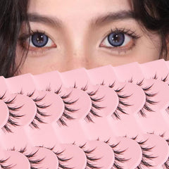 Outopen manga lashes with spikes and wispy ends for anime-inspired drama.