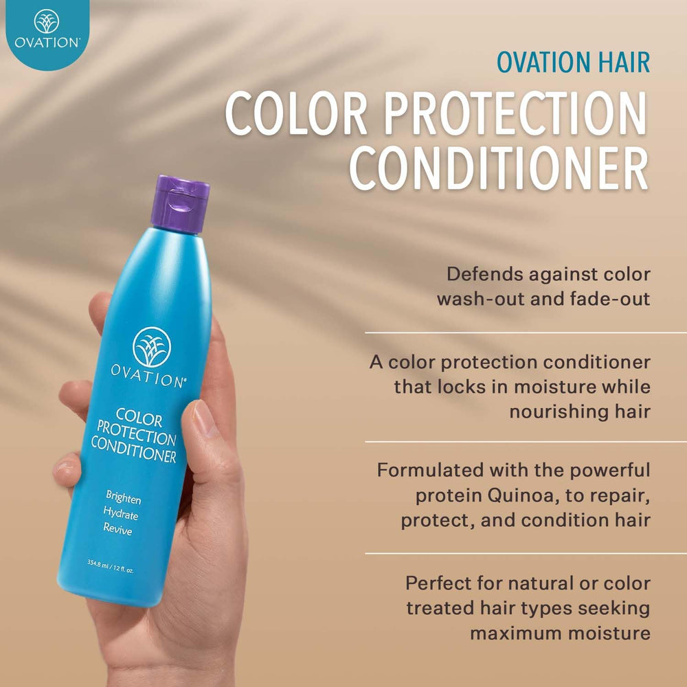 Ovation Color Protection Conditioner argan oil gloss scene highlights shine
