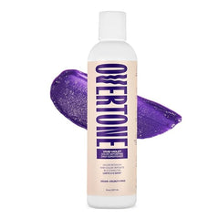 Overtone Vivid Violet bottle shows vibrant color and hydration for hair.