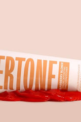 Overtone Strawberry Blonde color deposit effect demonstrates gradual tint between washes for rich depth.