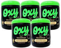 Oxy Acne Care 3-in-1 cleansing pads packaging shows convenient daily acne care.