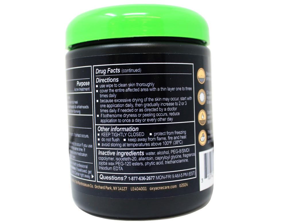 Oxy Acne Care pads ready for morning or evening routines.