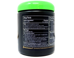 Oxy Acne Care pads texture highlights gentle wipe suitable for sensitive skin.