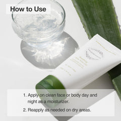 OxygenCeuticals gel applied as a calming body mask for refreshing skin.
