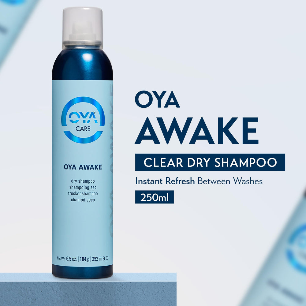 OYA Awake spray blends clear on any hair color for a natural finish.
