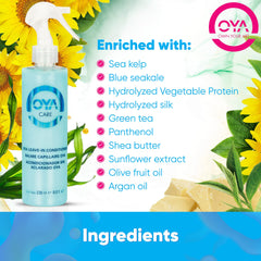 OYA natural blend with organ oil, green tea, sea kelp for nourishing care.