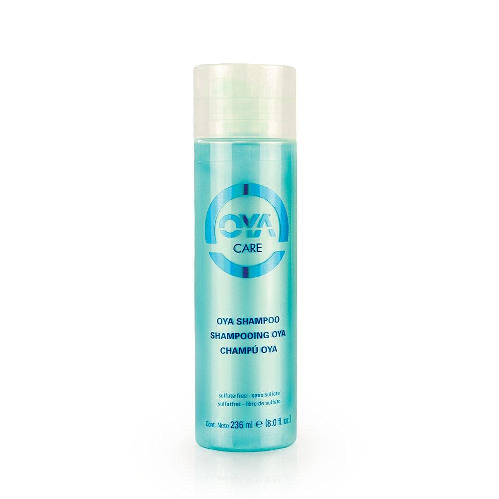 OYA Shampoo bottle front view highlighting color-safe care for vibrant hair.