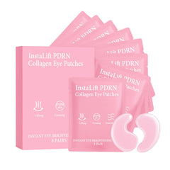 OYKOSE Instalift eye patch packaging shows premium PDRN and collagen formula for hydration.