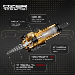 Ozer 1209RM transparent body reveals ink and needle position.