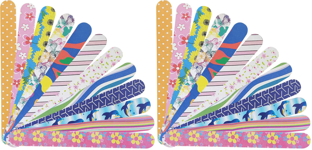 P2P Nails Colorful Nail File Strips double-sided for precise at-home shaping.