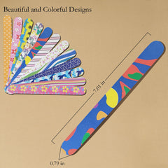 P2P Nails Colorful Nail File Strips suitable for natural nails and acrylics.