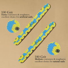 P2P Nails Colorful Nail File Strips with varied designs for fun at-home sessions.