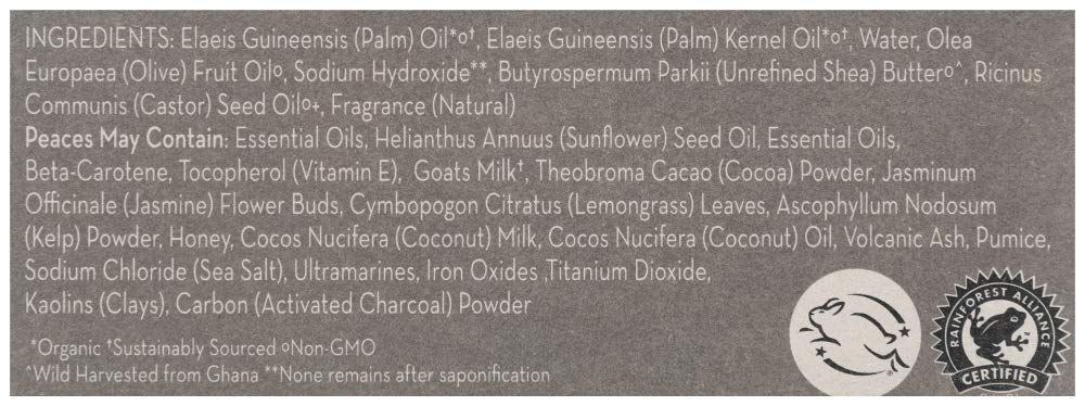 Water rinse shows a light, refreshing cleanse with Calm Peaces bar.