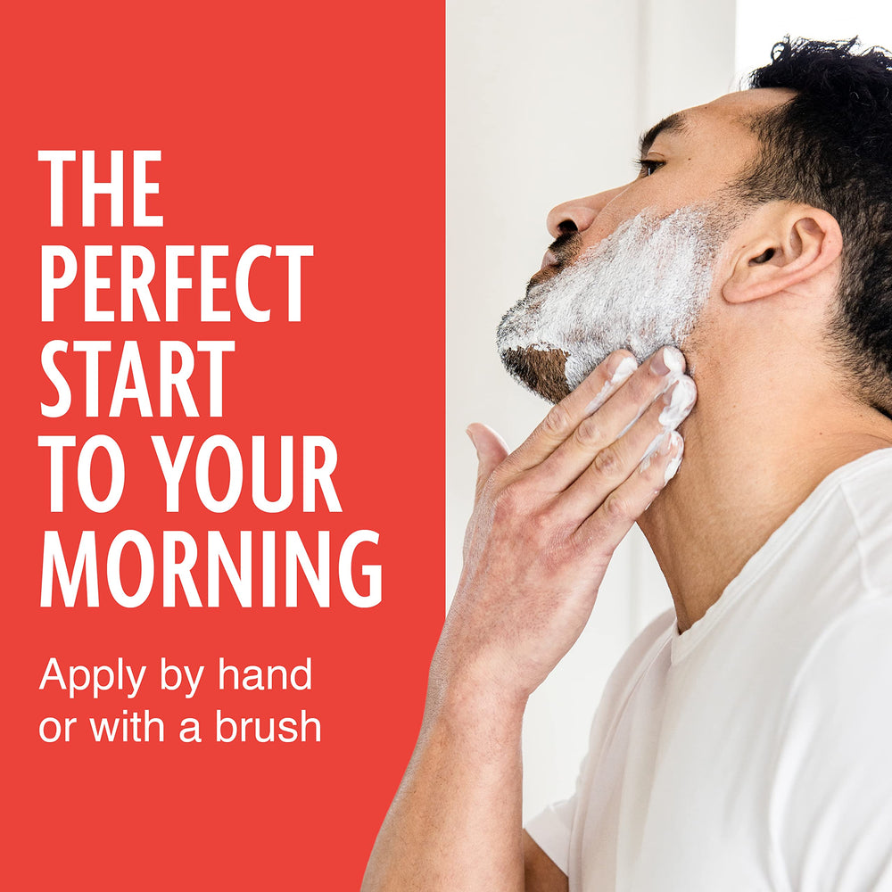 Pacific Shaving Co caffeinated shaving cream packaging — premium USA-made presentation.