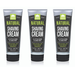 Pacific Shaving Company natural shaving cream jar showing a rich, hydrating lather for sensitive skin.