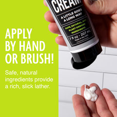 Pacific Shaving Company organic ingredients label emphasizing clean, plant-derived components.