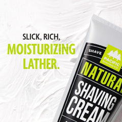 Pacific Shaving Company vitamin E-infused formula highlighting nourishing ingredient benefits.
