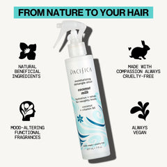 Pacifica Coconut Milk Hair Detangler Kids-safe design suggests gentle detangling for all ages.