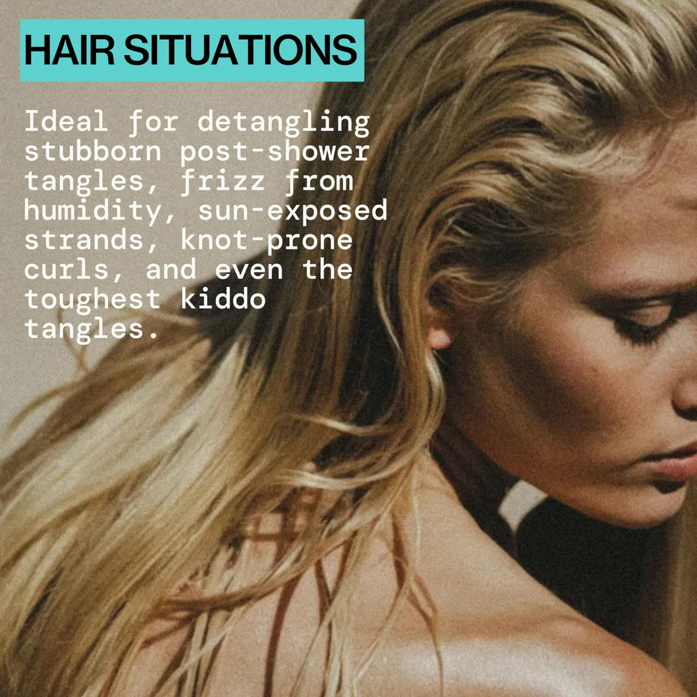 Pacifica Coconut Milk Hair Detangler Lightweight formula demonstrates touchable softness without heaviness.