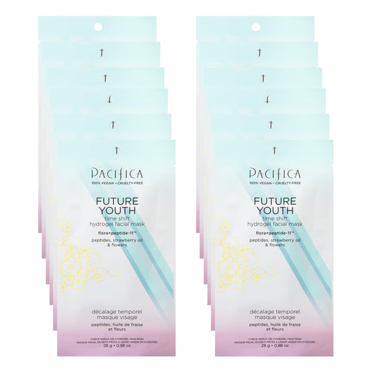 Pacifica Future Youth Time Shift mask 12-pack for at-home spa sessions and hydration benefits