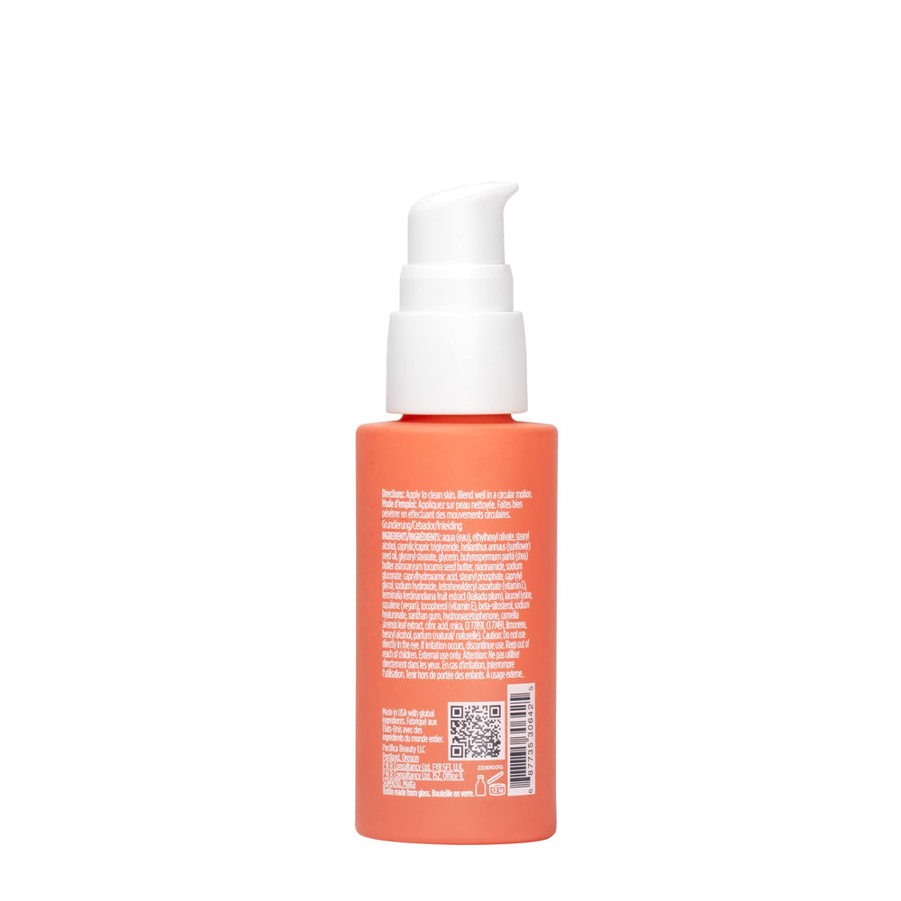 Pacifica Glowy Vitamin C Skin Solve Primer close-up captures radiant, hydrated skin.