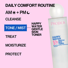 Pacifica Happy Water Toner skin balance after cleansing scenario.