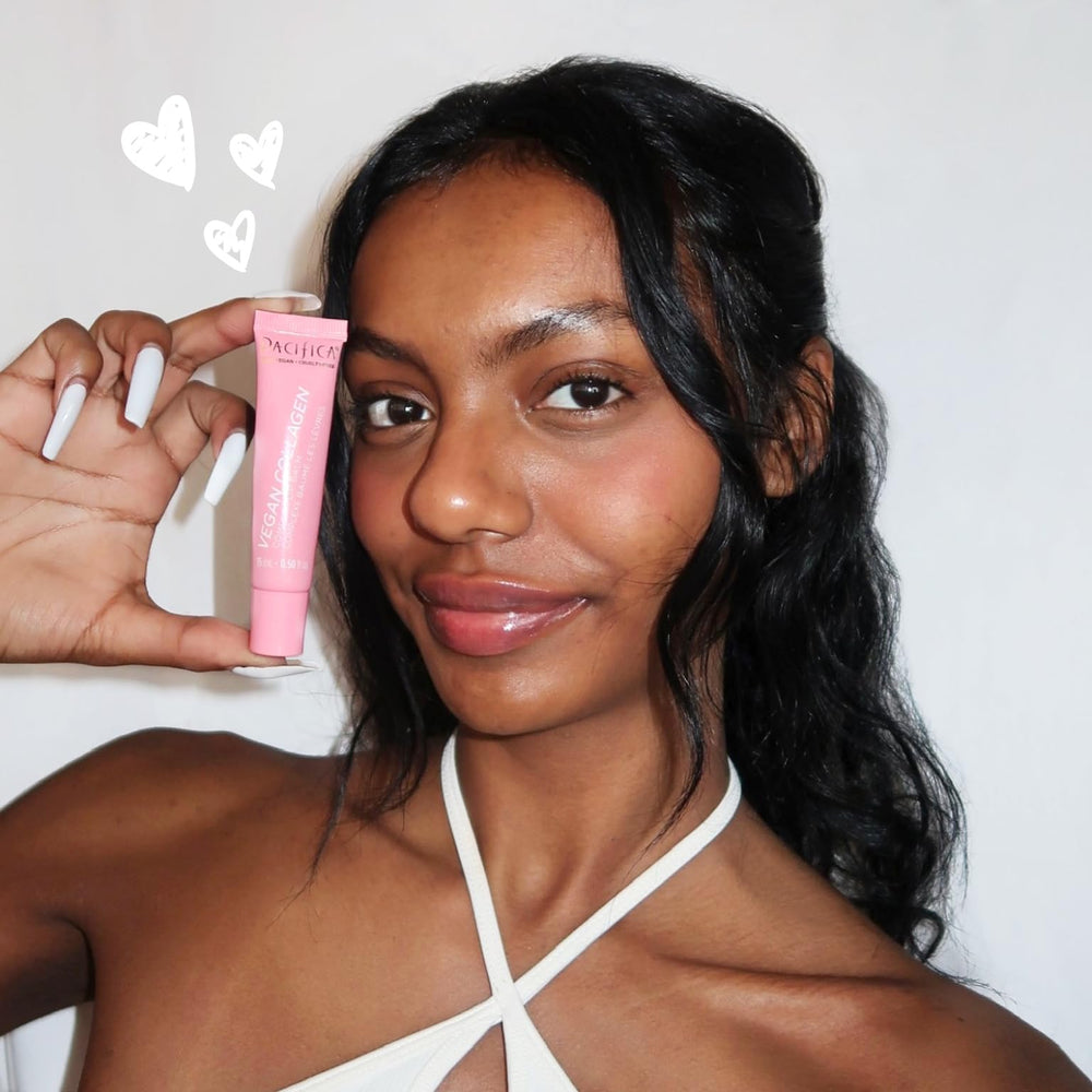 Pacifica Balm offers non-sticky, glossy moisture on lips