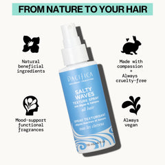 Hair nourished by sea plants while achieving textured waves