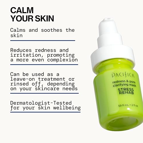 Pacifica Stress Rehab mask matcha green tea for antioxidant support.