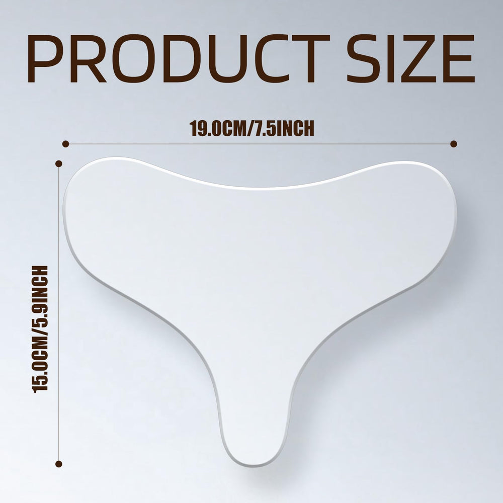 Pacify decolletage coverage with silicone patches.
