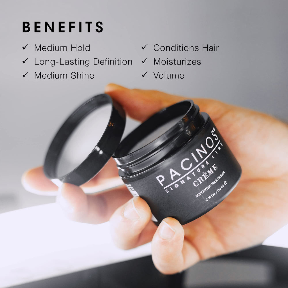 Pacinos Creme semi-shine finish bottle provides balanced gloss for everyday looks.