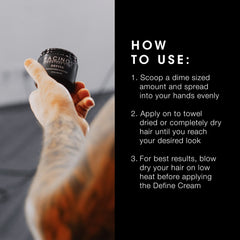 Pacinos Define Light Hold used with blow-dryer to add natural volume and texture.