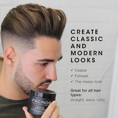 Pacinos Matte Hair Paste fohawk-style-definition creates edgy height with controlled hold.