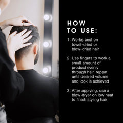 Pacinos Matte Hair Paste texture-enhanced look suitable for all hair types.