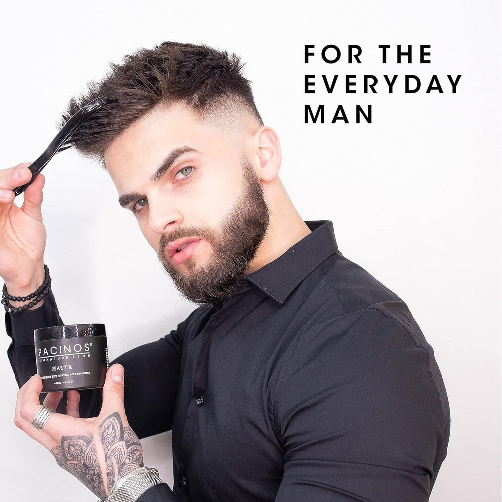 Pacinos Matte Hair Paste washes out easily thanks to water-soluble formula.