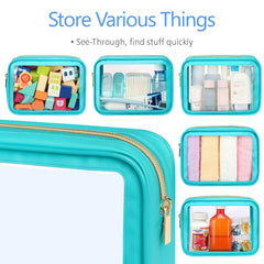 PACKISM Clear Makeup Bag deodorizing packet helps keep contents fresh during travel.
