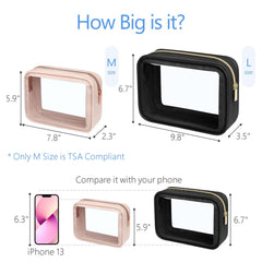 PACKISM foldable toiletry bag medium open, easy access for travel-size items.