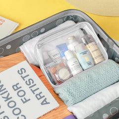 Packism makeup storage stays tidy and visible for quick access.