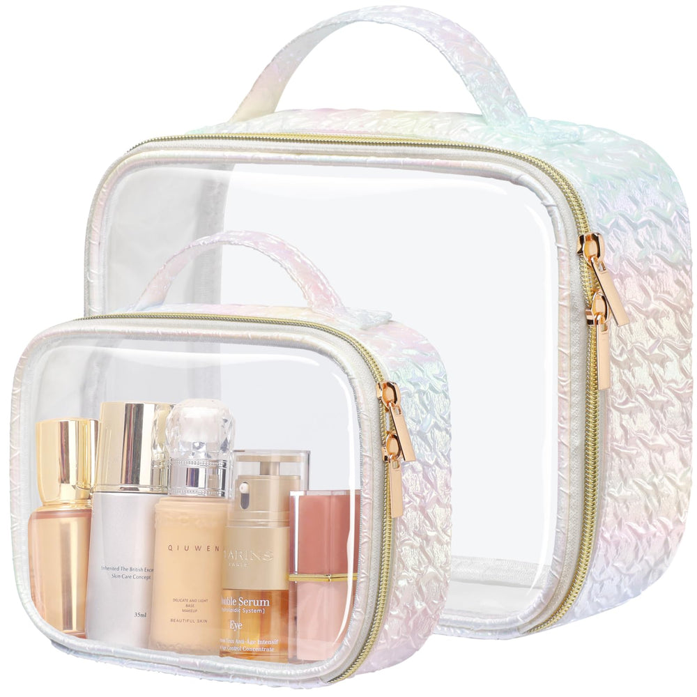 Packism stylish TSA bag set with ruched texture for elegant travel organization