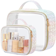Packism stylish TSA bag set with ruched texture for elegant travel organization