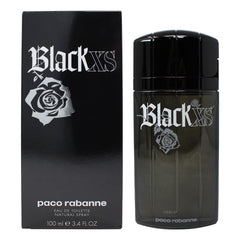 Paco Rabanne BLACK XS bottle cap close-up, gift-ready look.