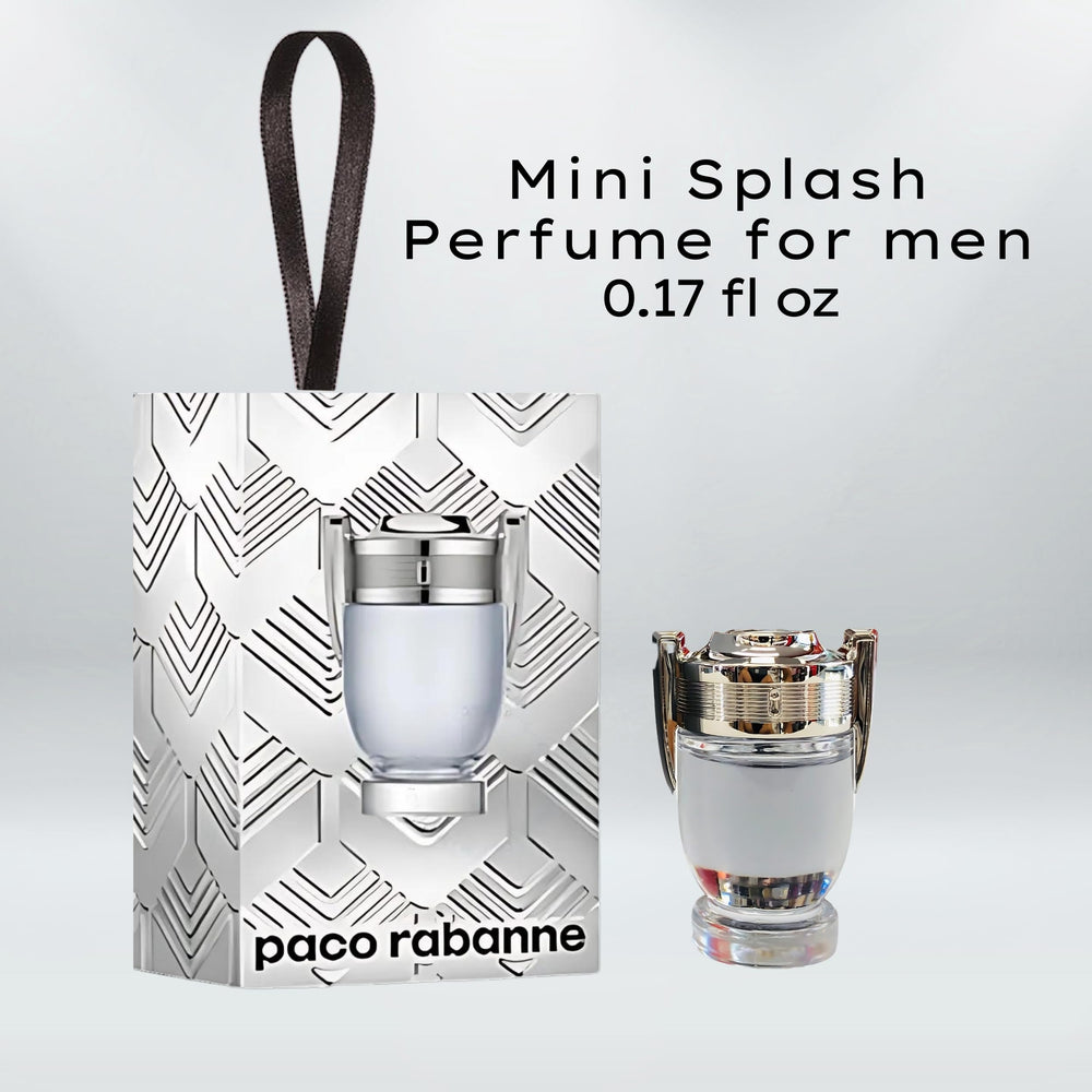 Paco Rabanne Invictus mini splash packaging, gift-ready and compact for travel.