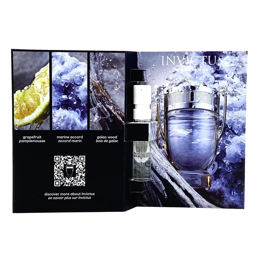 Paco Rabanne Invictus travel vials ideal for gym or daily use